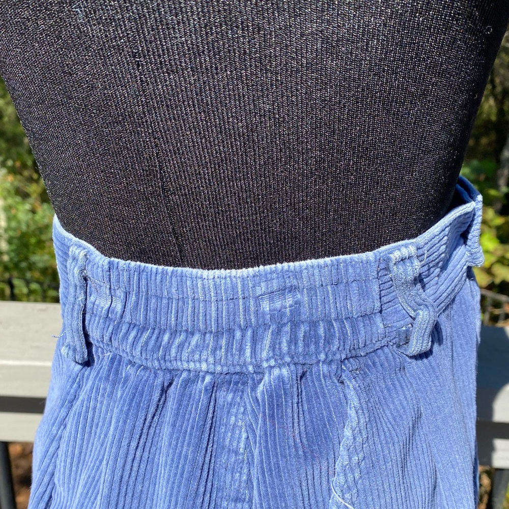 Vintage 90s Corduroy Highwaisted Blue L.L. Bean MIDI Skirt - Picture 7 of 14